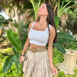 Cute Brunette Sara Showing Off Her Big Tits And Sultry Moves