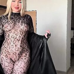 Blonde Euro PAWG In Body Stocking Picked Up For A Wild POV Fuck