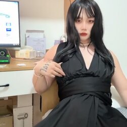 Crossdressing Asian Cutie Jerks And Cums Hard