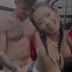 Horny Asian Babe Gets Fucked Rough Outdoors Till She Screams