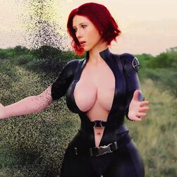 Marvel’s Thanos Hottie Snaps Her Clothes Off in Fuck