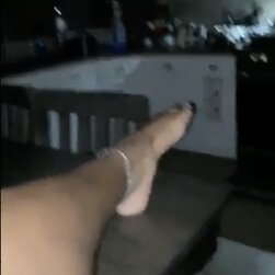 MILF Presses Her Twat With a Dildo in the Kitchen While Family Sleeps — Secret Masturbation