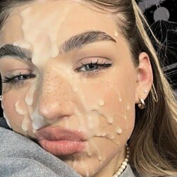 German Cutie Covered In Thick Facial