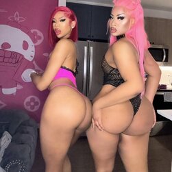 Trans Babes Twerking Together — Cute, Ebony, and BBC Madness