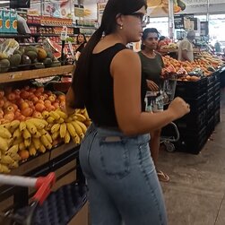 Hot Milf Flashing Her Juicy Ass in the Store Candidly