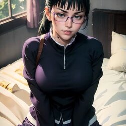 Maki Zenin Bending Over And Showing That Ass