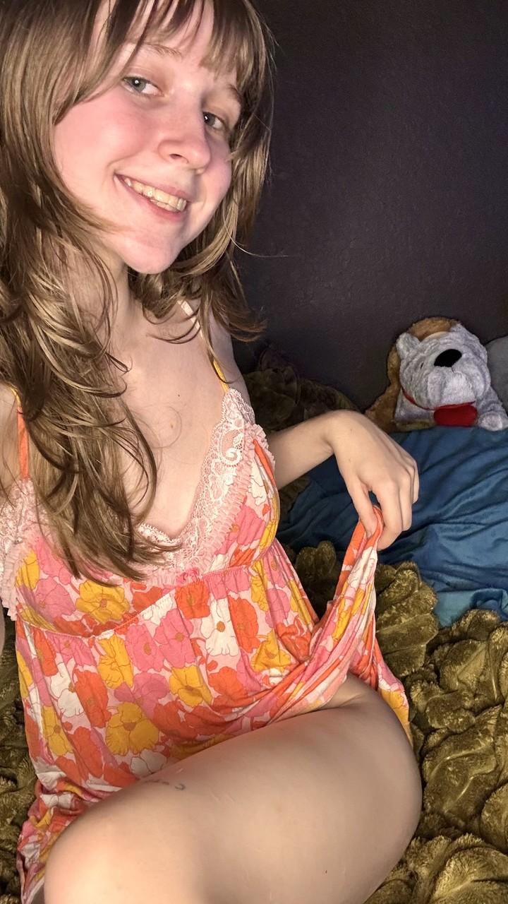 Shy Bella In Her Nightgown — Teasing You With That Sweet Smile Shy Bella In Her Nightgown — Teasing You With That Sweet Smile