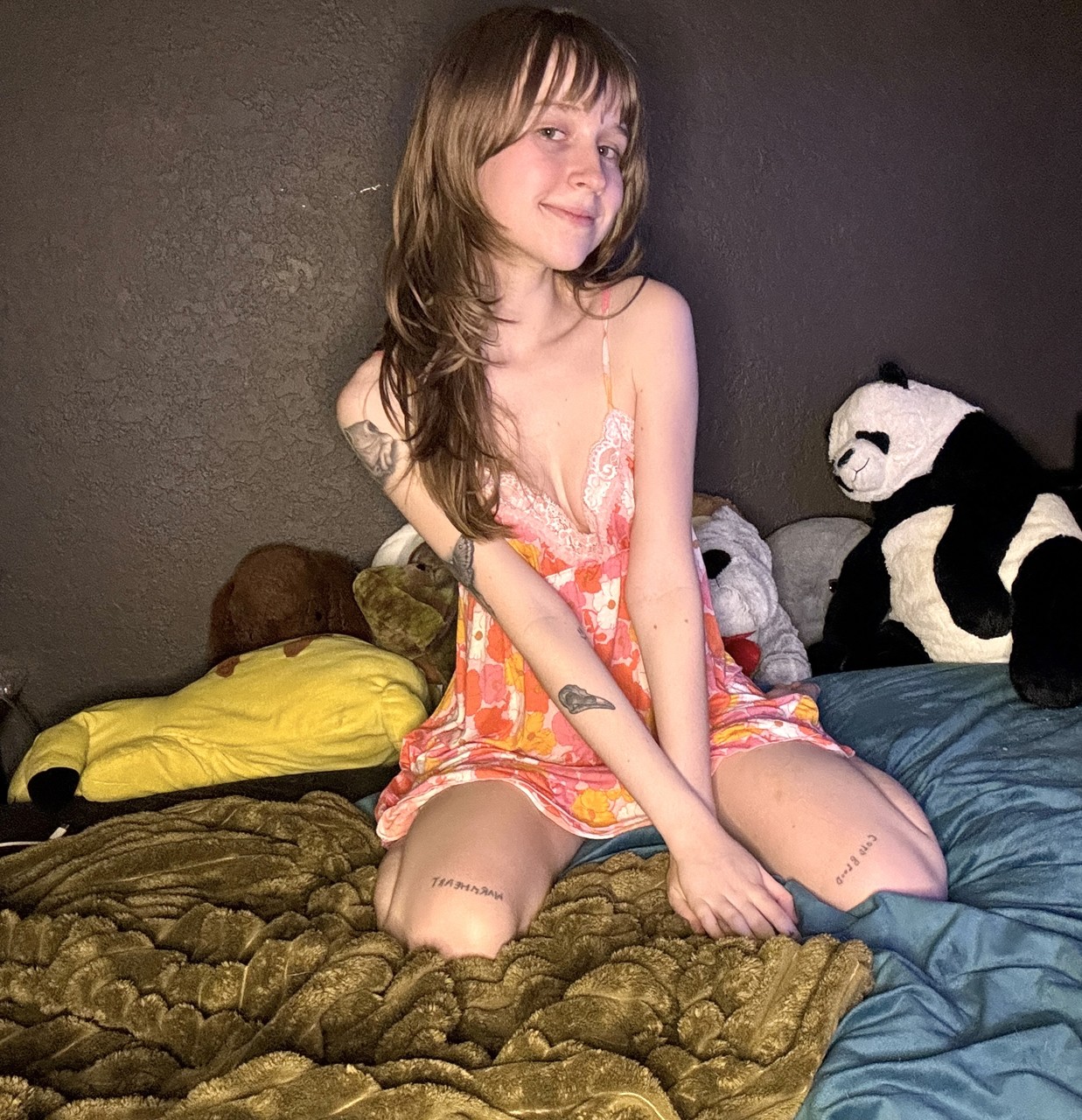 Shy Bella In Her Nightgown — Teasing You With That Sweet Smile Shy Bella In Her Nightgown — Teasing You With That Sweet Smile