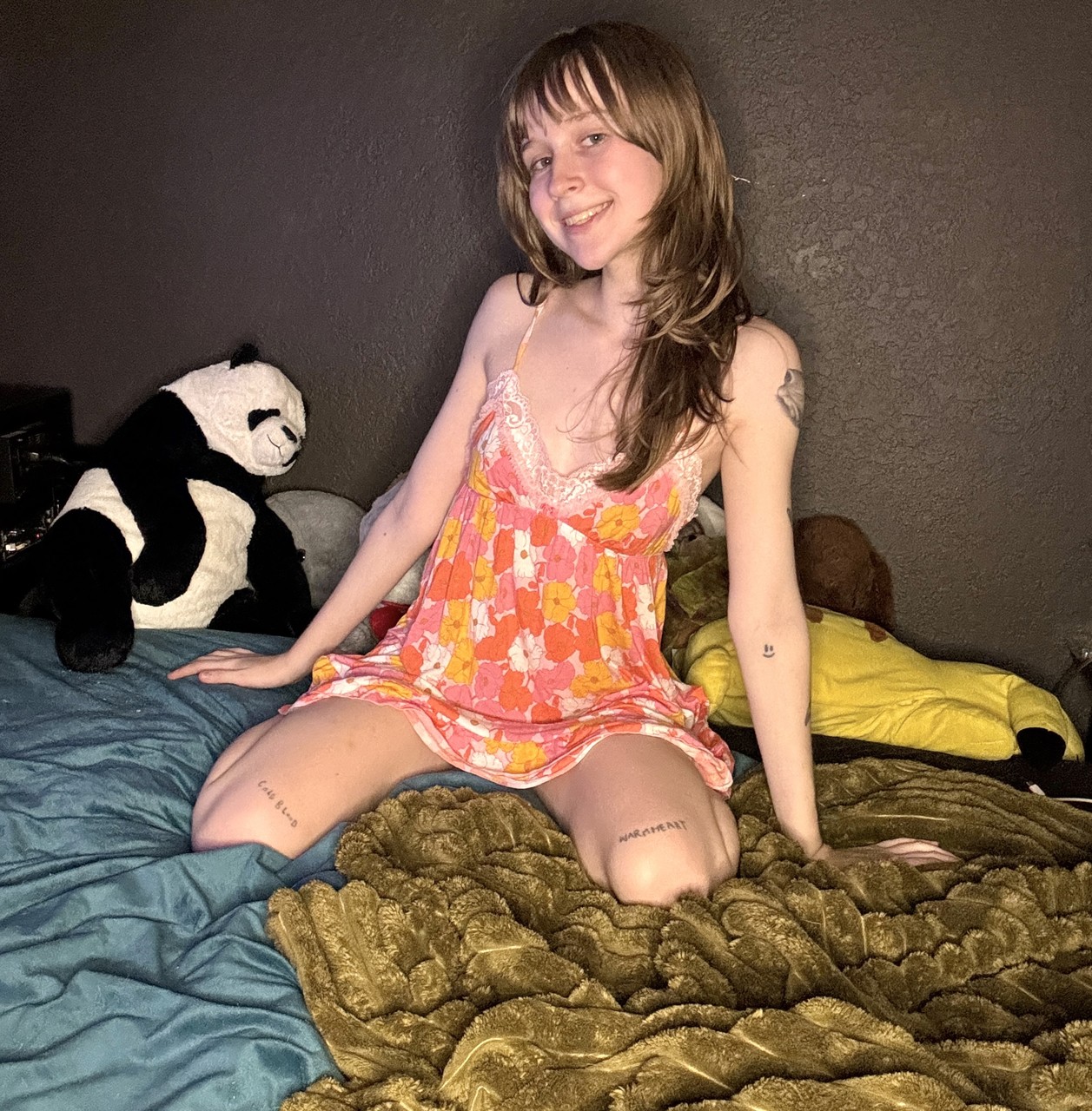 Shy Bella In Her Nightgown — Teasing You With That Sweet Smile Shy Bella In Her Nightgown — Teasing You With That Sweet Smile