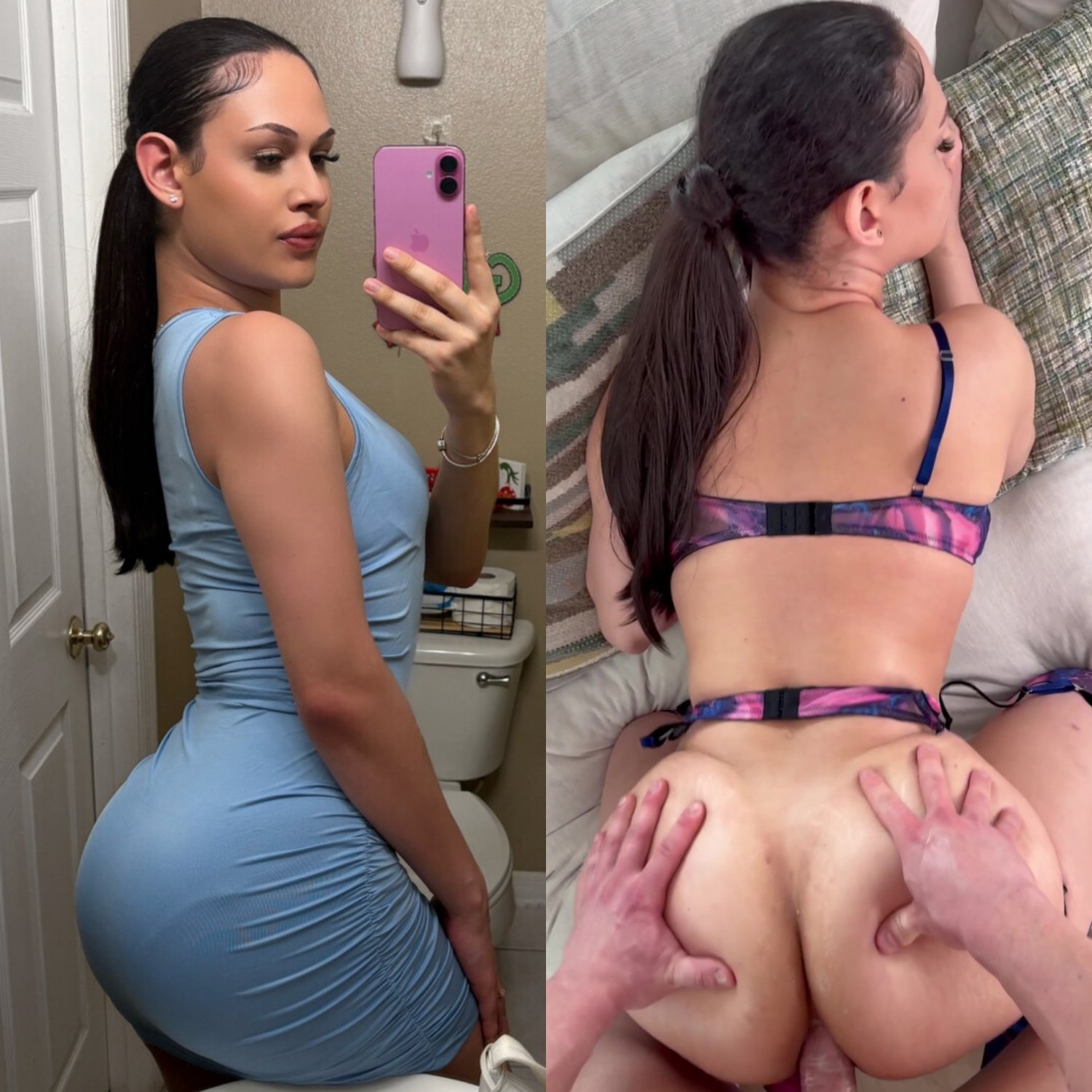 Big Butt Latina Trans Fucks Built Dude - Femboy, Shemale, Tranny, Trap, Tgirl, Ts, Blowjob 7