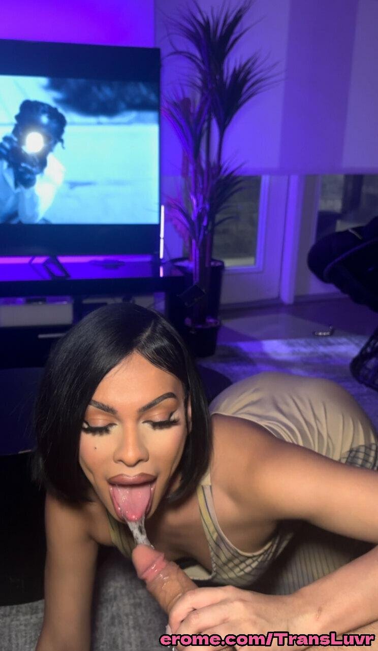 Flirty Latina Trans Girl Enjoys a Wild Threesome with Femboy 9