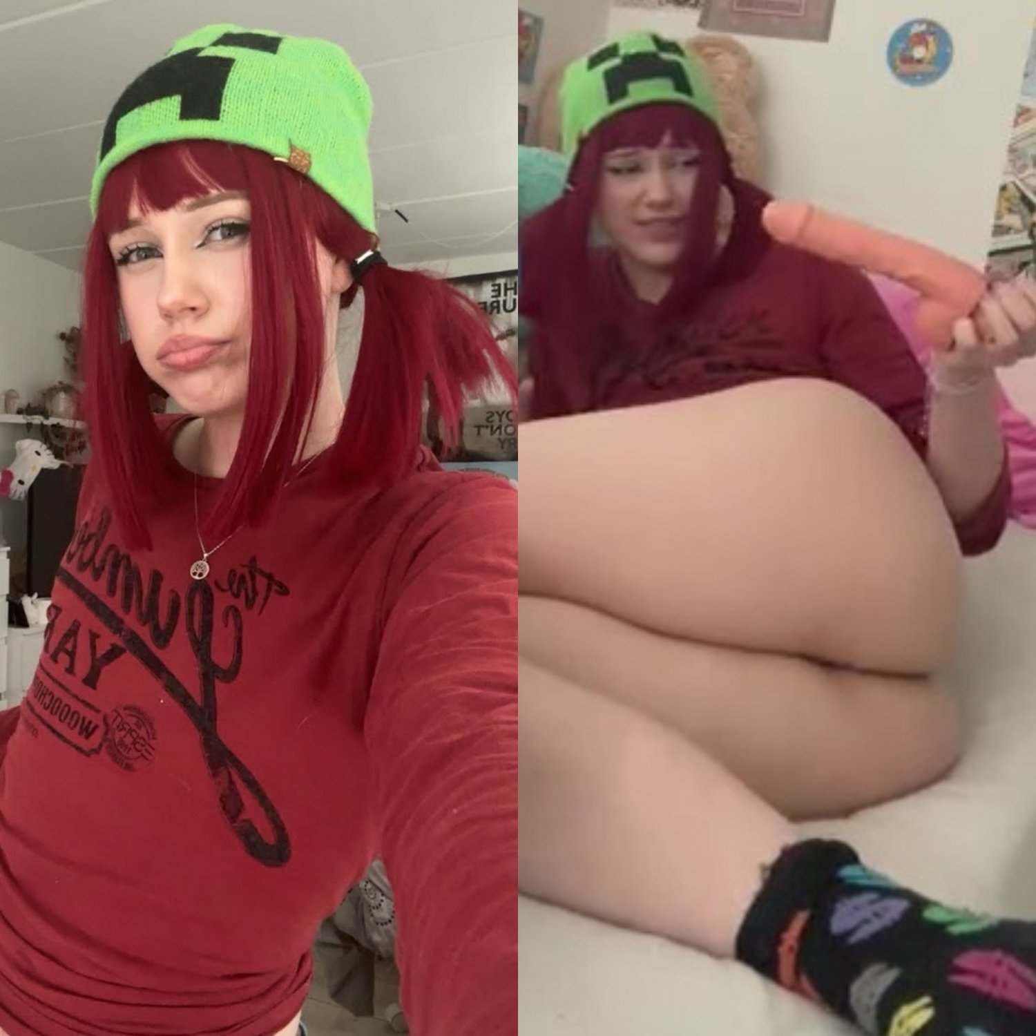 Plush Femboy Takes a Giant Fake Cock Up His Tight Hole 100
