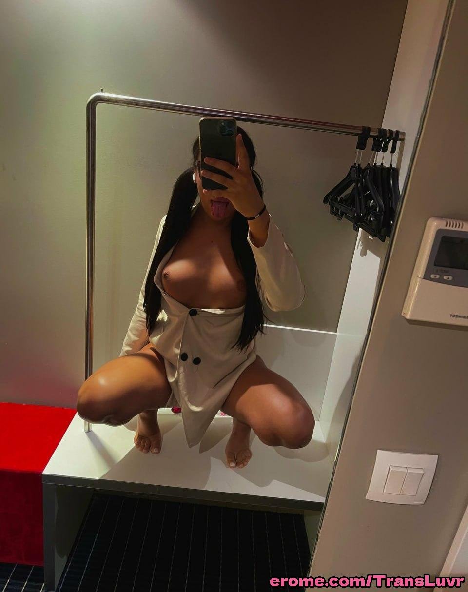Thick Latina Trans Babe Takes a BBC Deep in Doggy 38