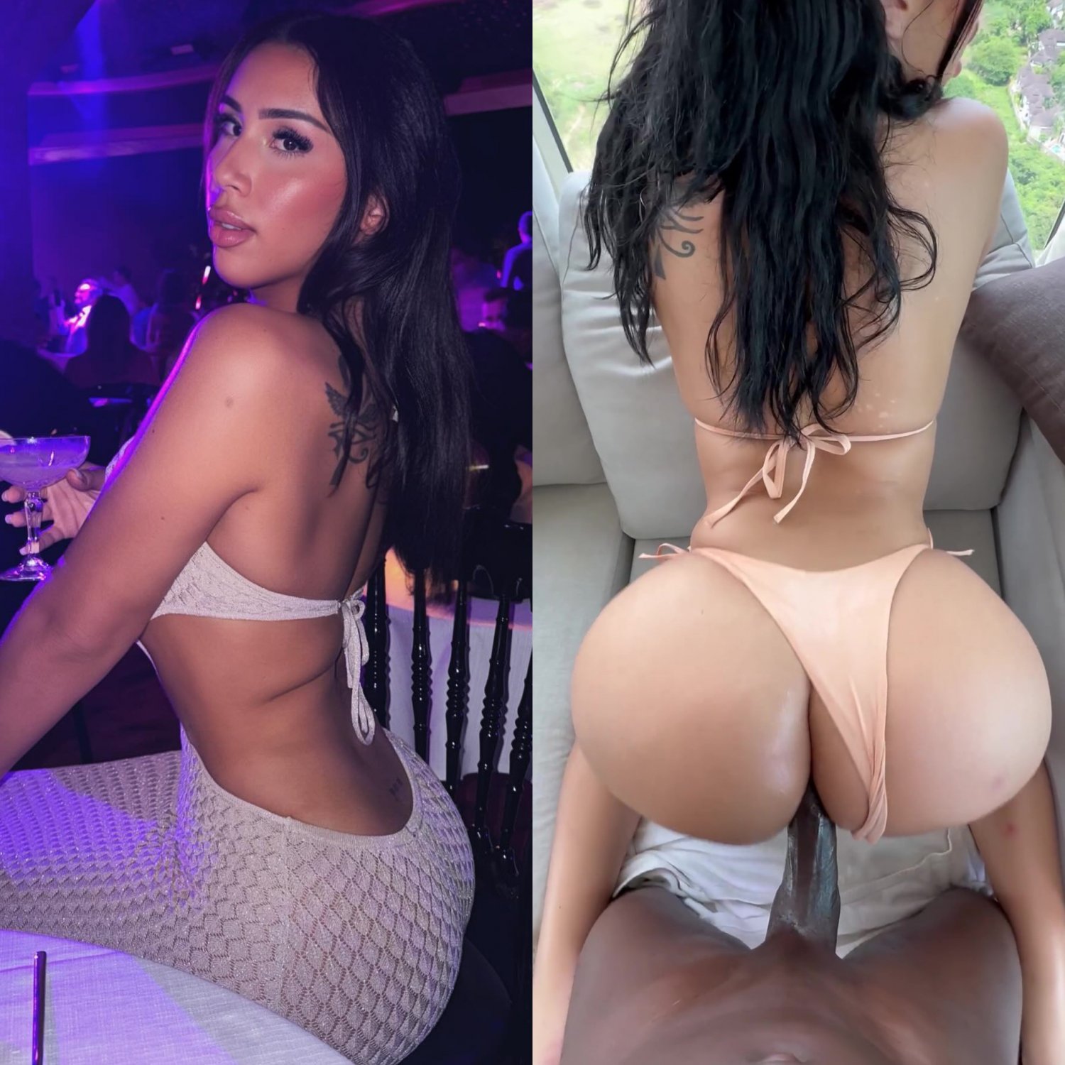 Thick Latina Trans Babe Takes a BBC Deep in Doggy 99