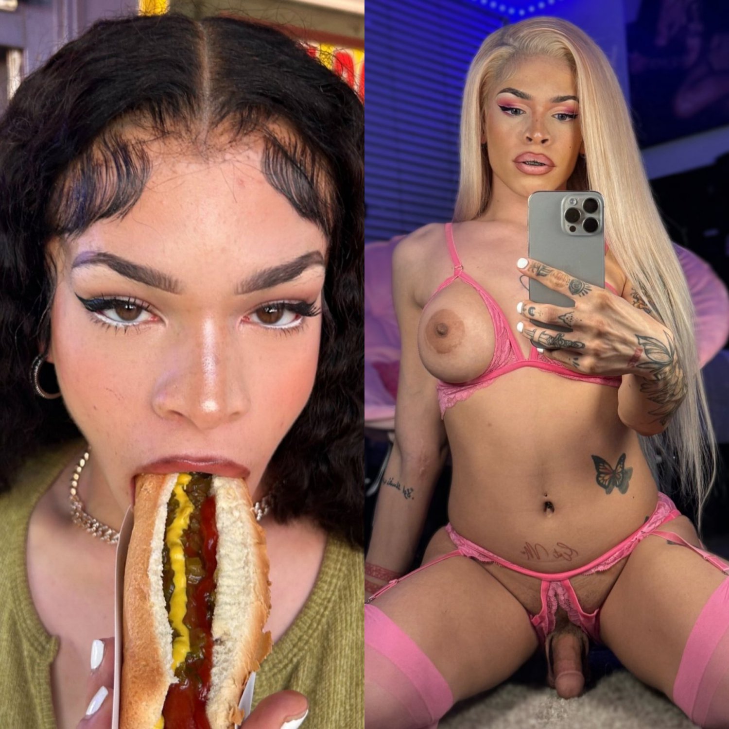 Sıkı Ganimet ile Lightskin Abanoz Büyük Göğüsler Trans BBC Seviyor [ Femboy, Tranny, Shemale, Sissy, Trap] 16