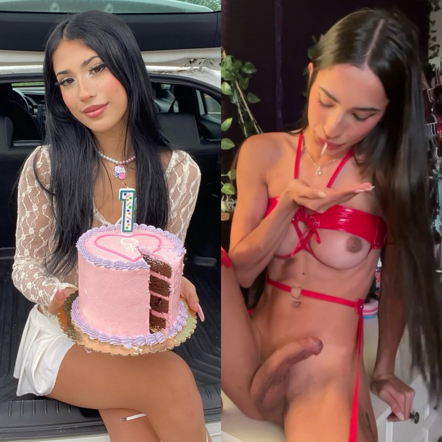 Malutkie Duże Cycki Latina Trans Szarpie N Ssie Penisa - Femboy, Shemale, Tranny, Trap, Tgirl, Ts 100