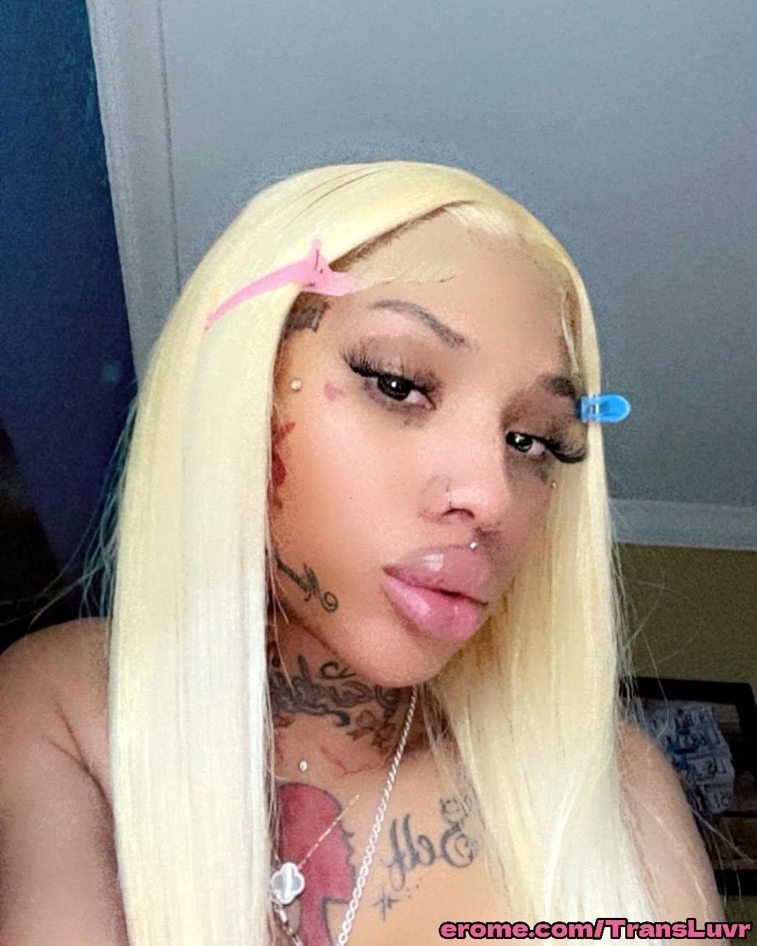 Grande Ás Ébano Tatted Trans [Femboy, Ts, Tgirl, Shemale, Tranny, Trap] 5