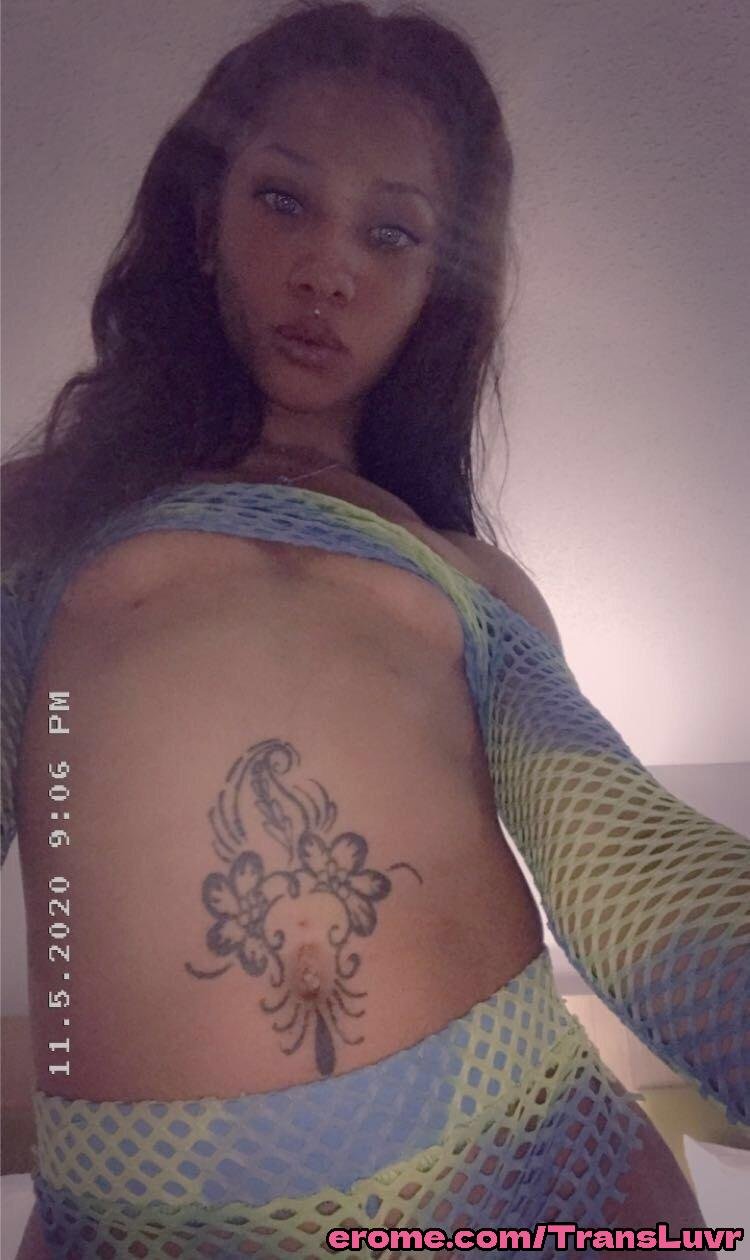 Grande Ás Ébano Tatted Trans [Femboy, Ts, Tgirl, Shemale, Tranny, Trap] 11