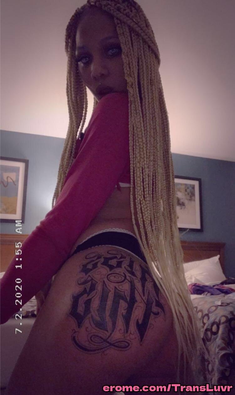 Grande Ás Ébano Tatted Trans [Femboy, Ts, Tgirl, Shemale, Tranny, Trap] 44