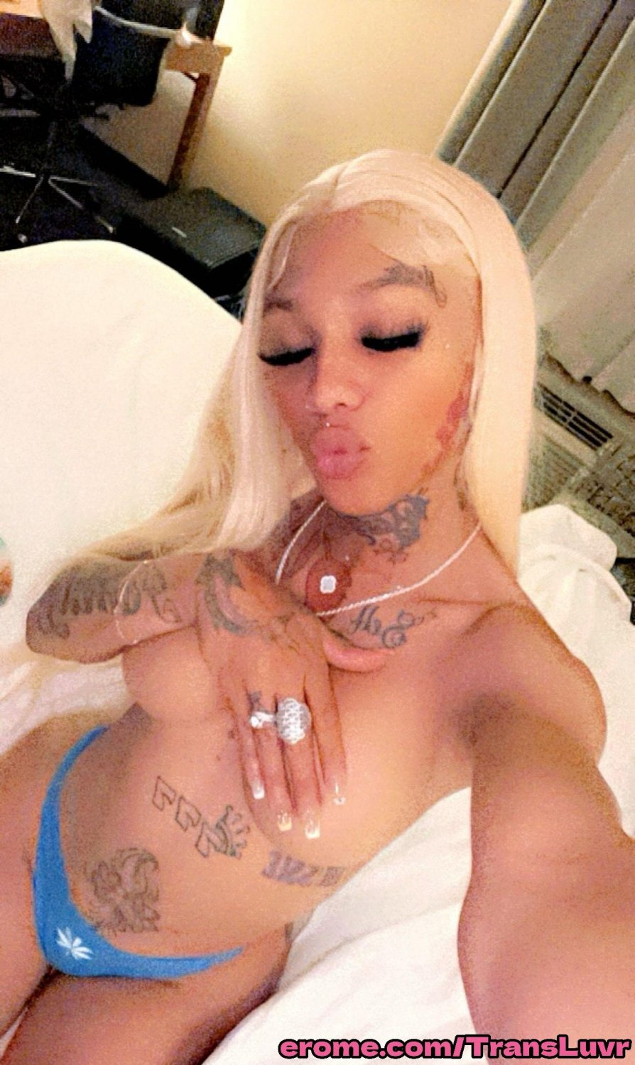 Grande Ás Ébano Tatted Trans [Femboy, Ts, Tgirl, Shemale, Tranny, Trap] 79