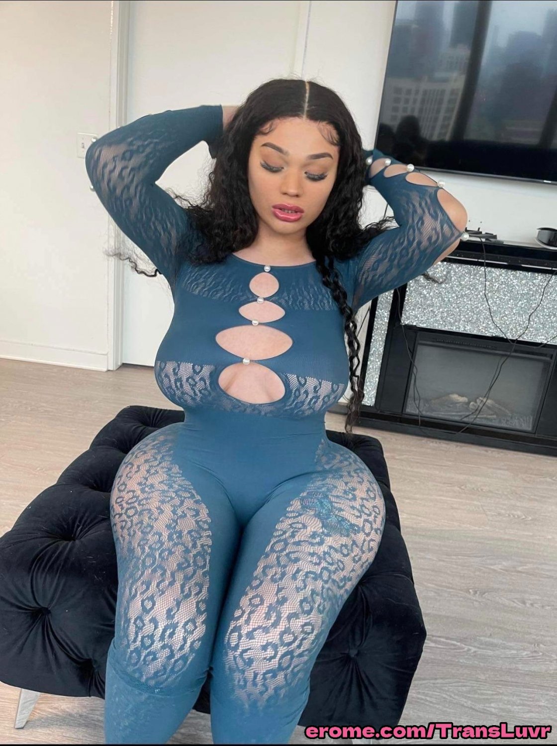 Trans W Inimitable Big Butt N Tits Fucks In Doggy style [Femboy, Shemale, Tranny, Trap, Ts, Tgirl] 15