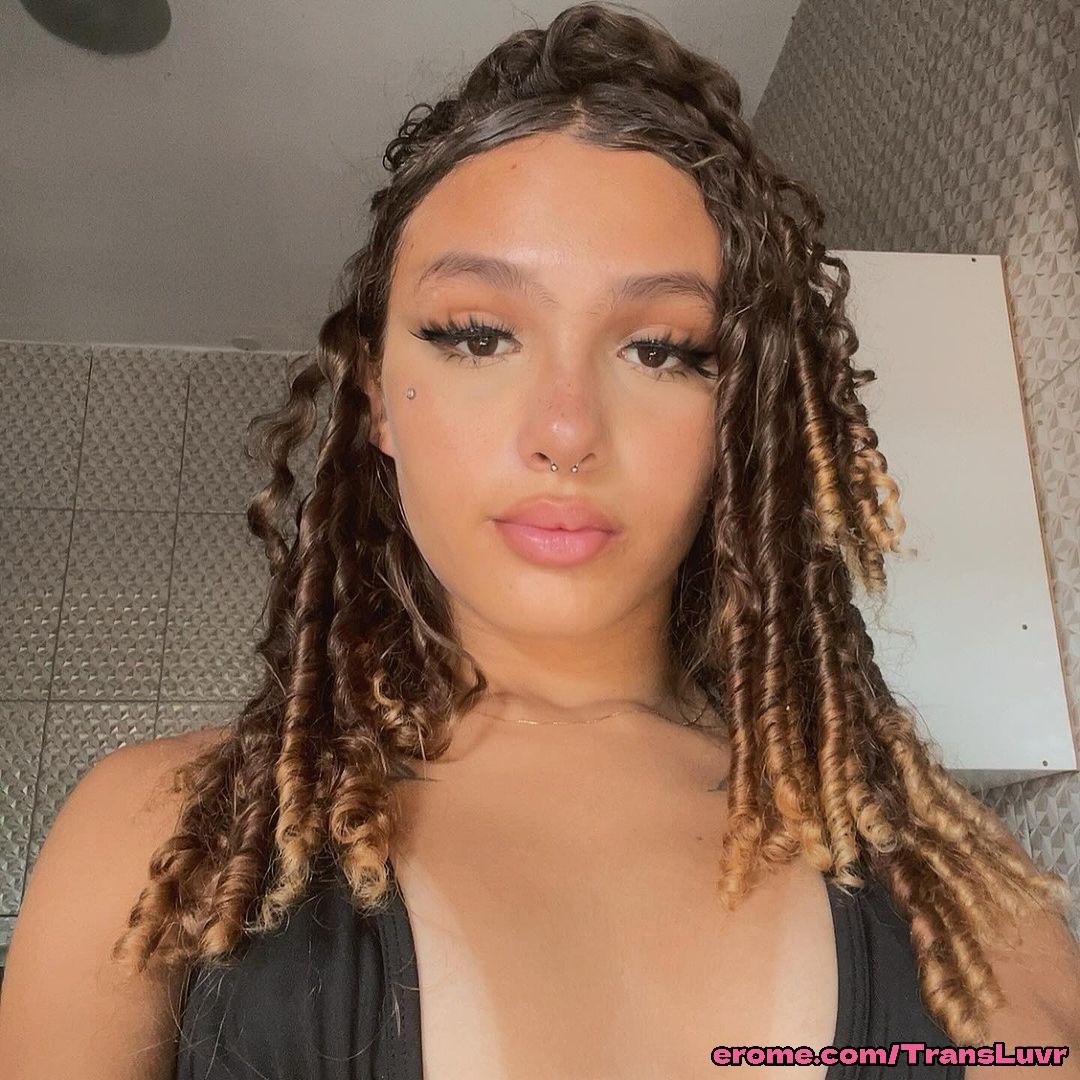 Perky Tits Trans Latina Teen Loves Her Purple Fake Penis - Femboy, Shemale, Tranny, Trap, Blowjob, Doggy 1