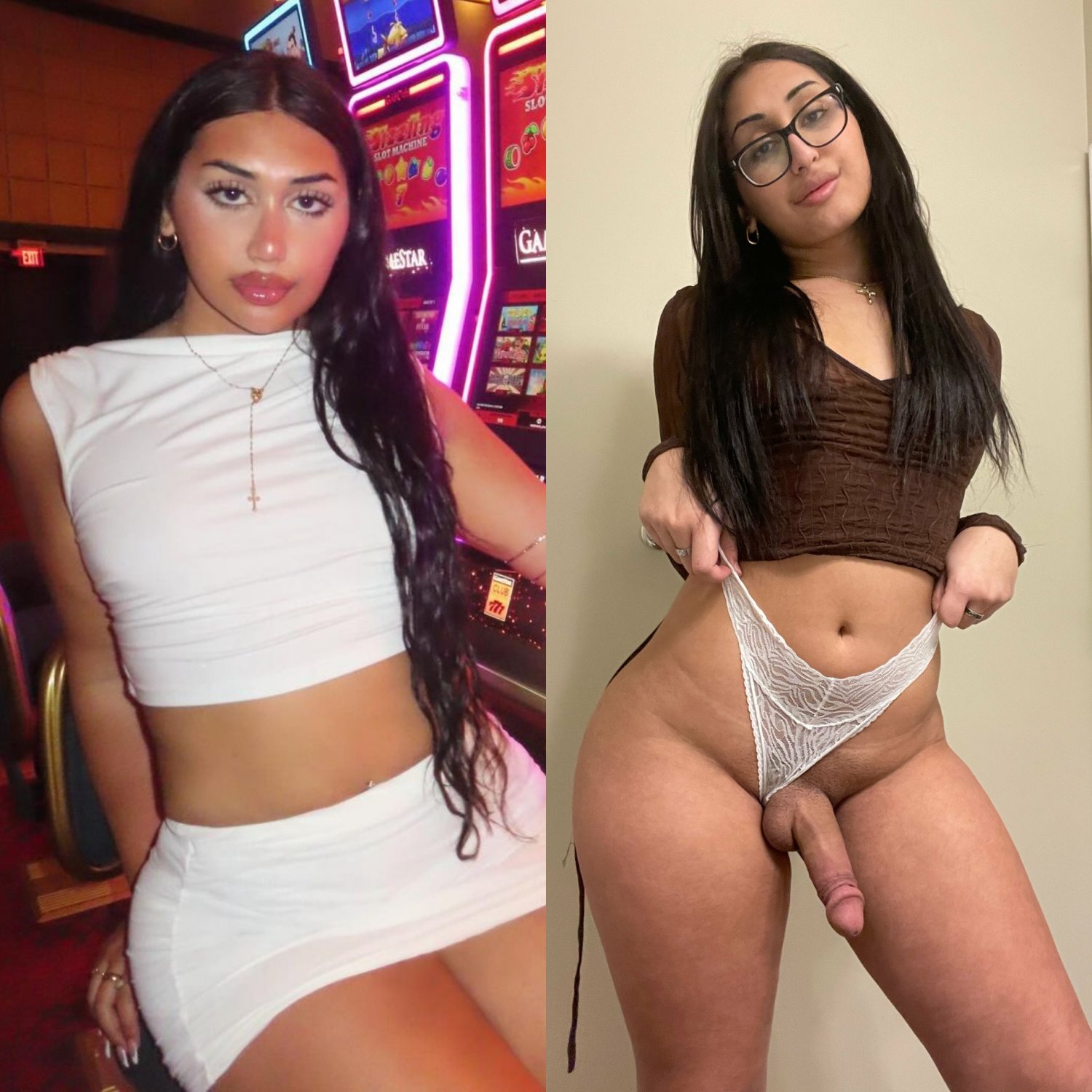 Trans Latina Arab W Big Booty N Big Tits Likes BBC [Femboy, Shemale, Tranny, Trap] 31