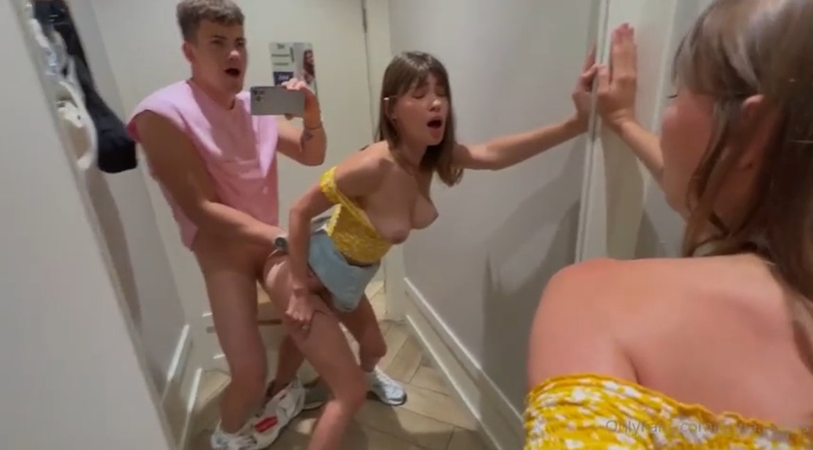 Slutty Girl Fucks Stranger in Outdoor Fitting Room 2