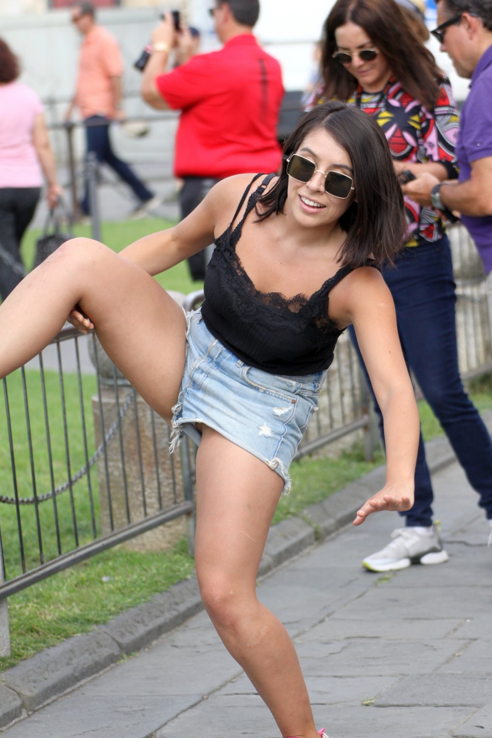Shorts Slipping Fun in Famous Public Places 2