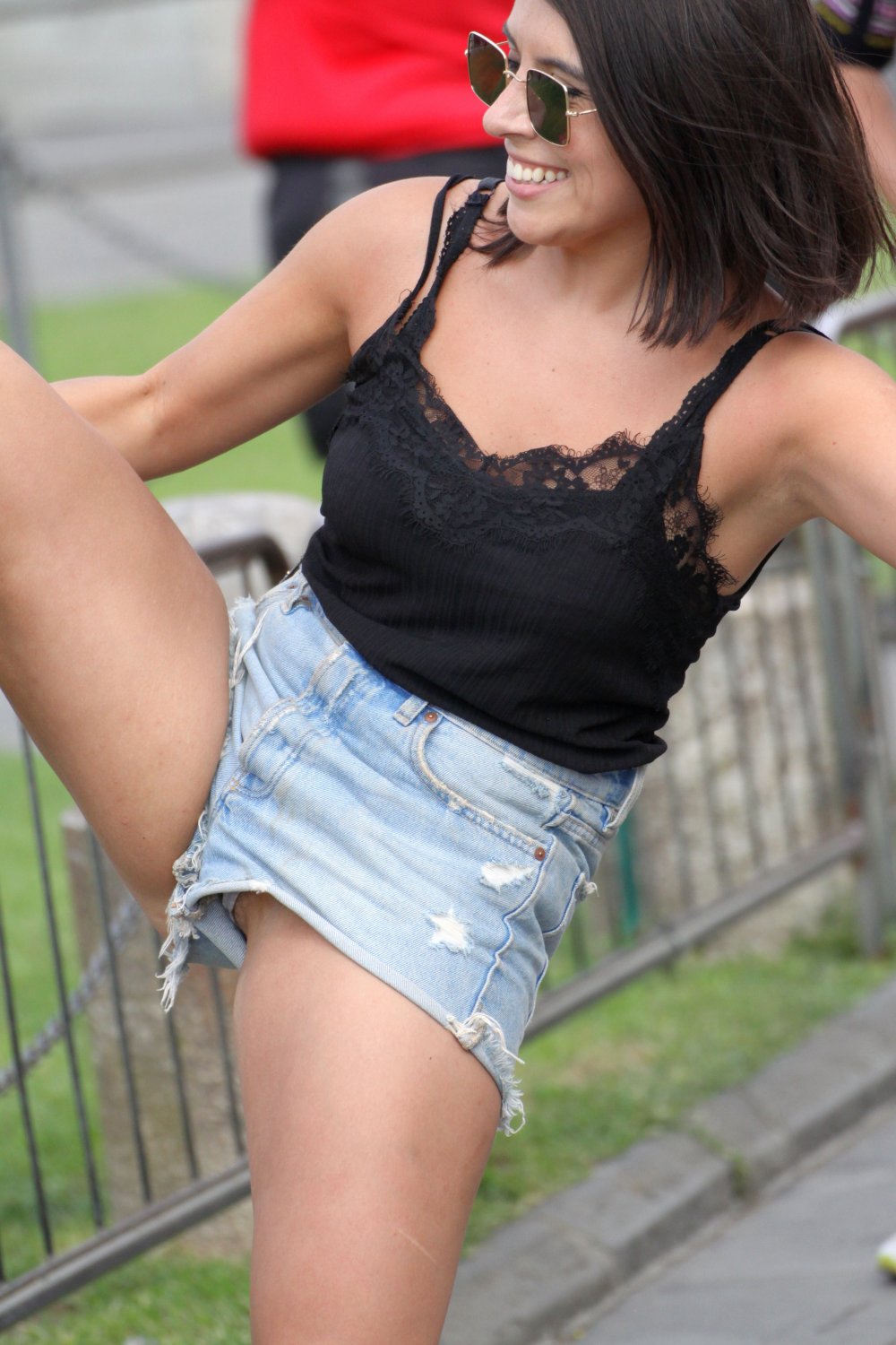 Shorts Slipping Fun in Famous Public Places 4