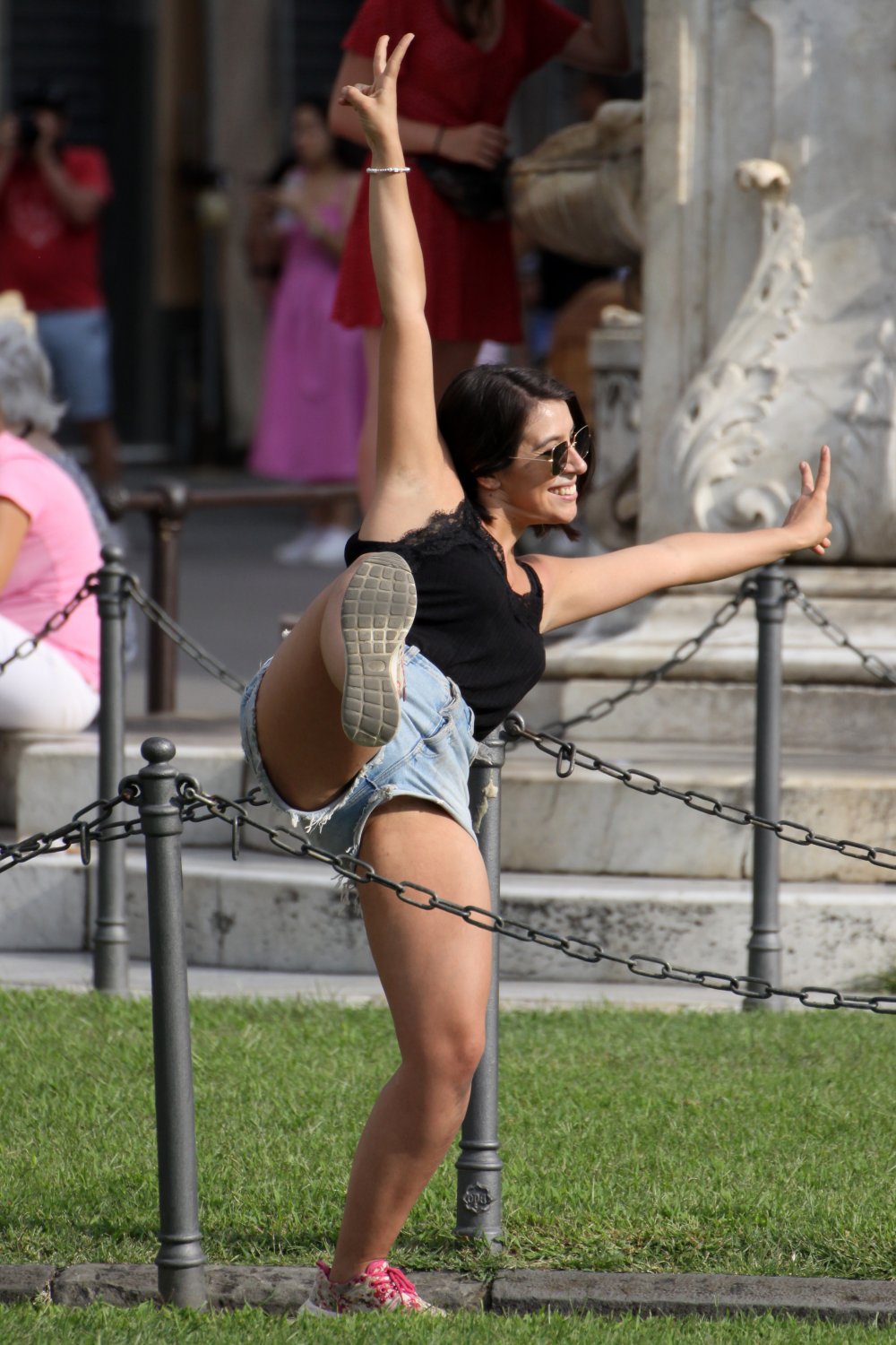 Shorts Slipping Fun in Famous Public Places 13