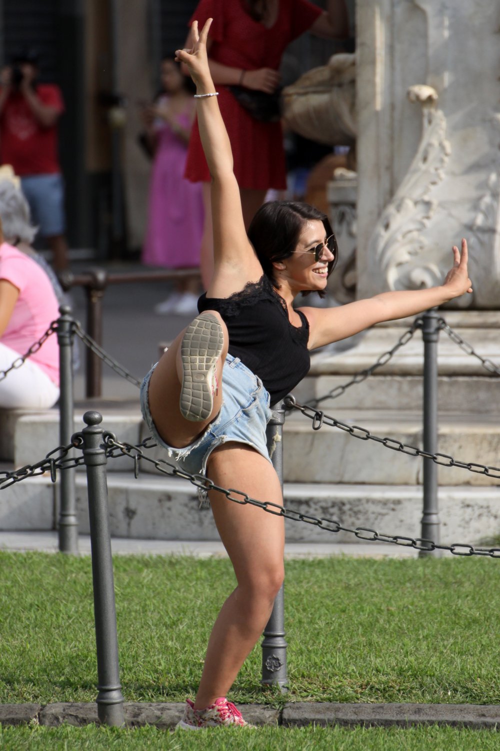 Shorts Slipping Fun in Famous Public Places 16