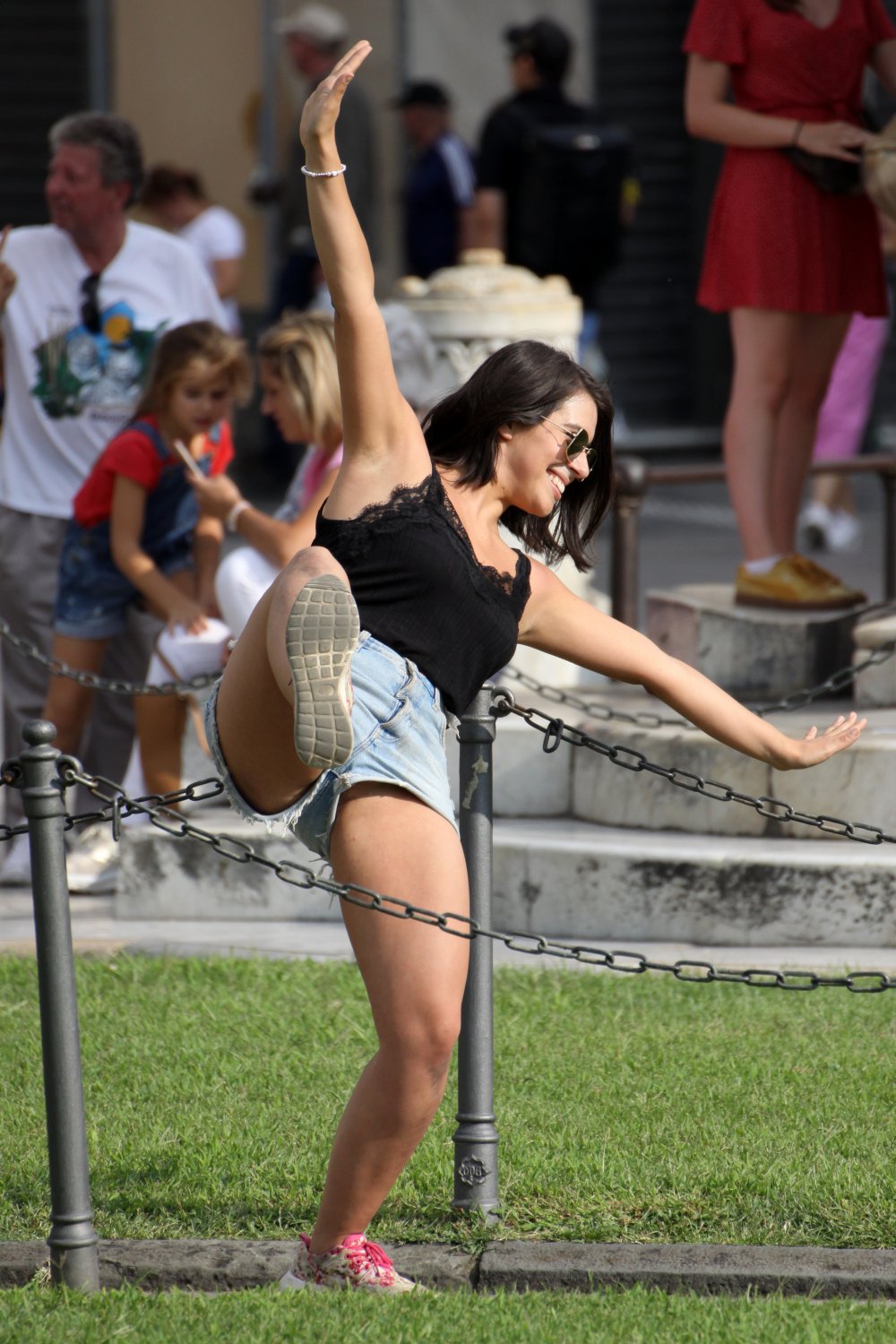 Shorts Slipping Fun in Famous Public Places 23