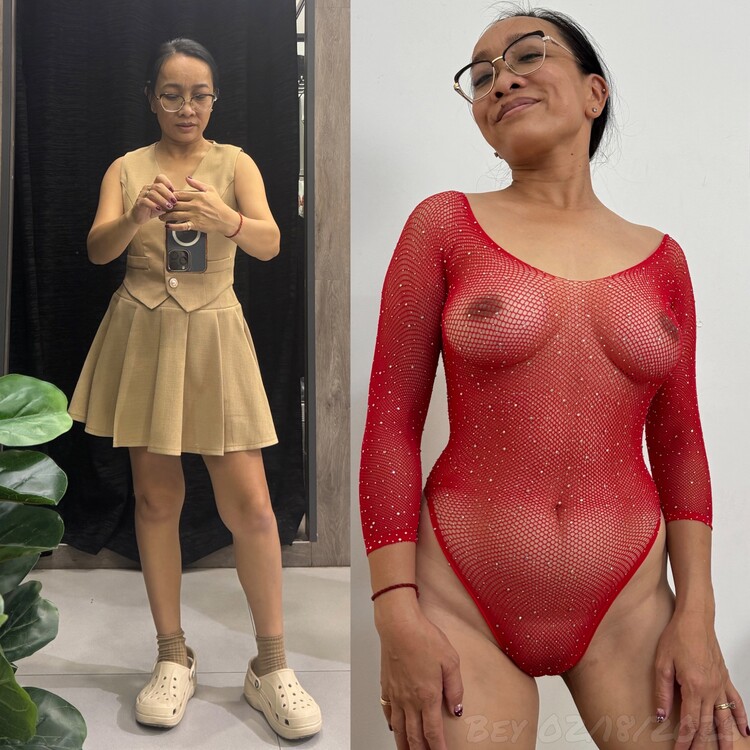 vestita-svestita on-off Milf asiatica 14