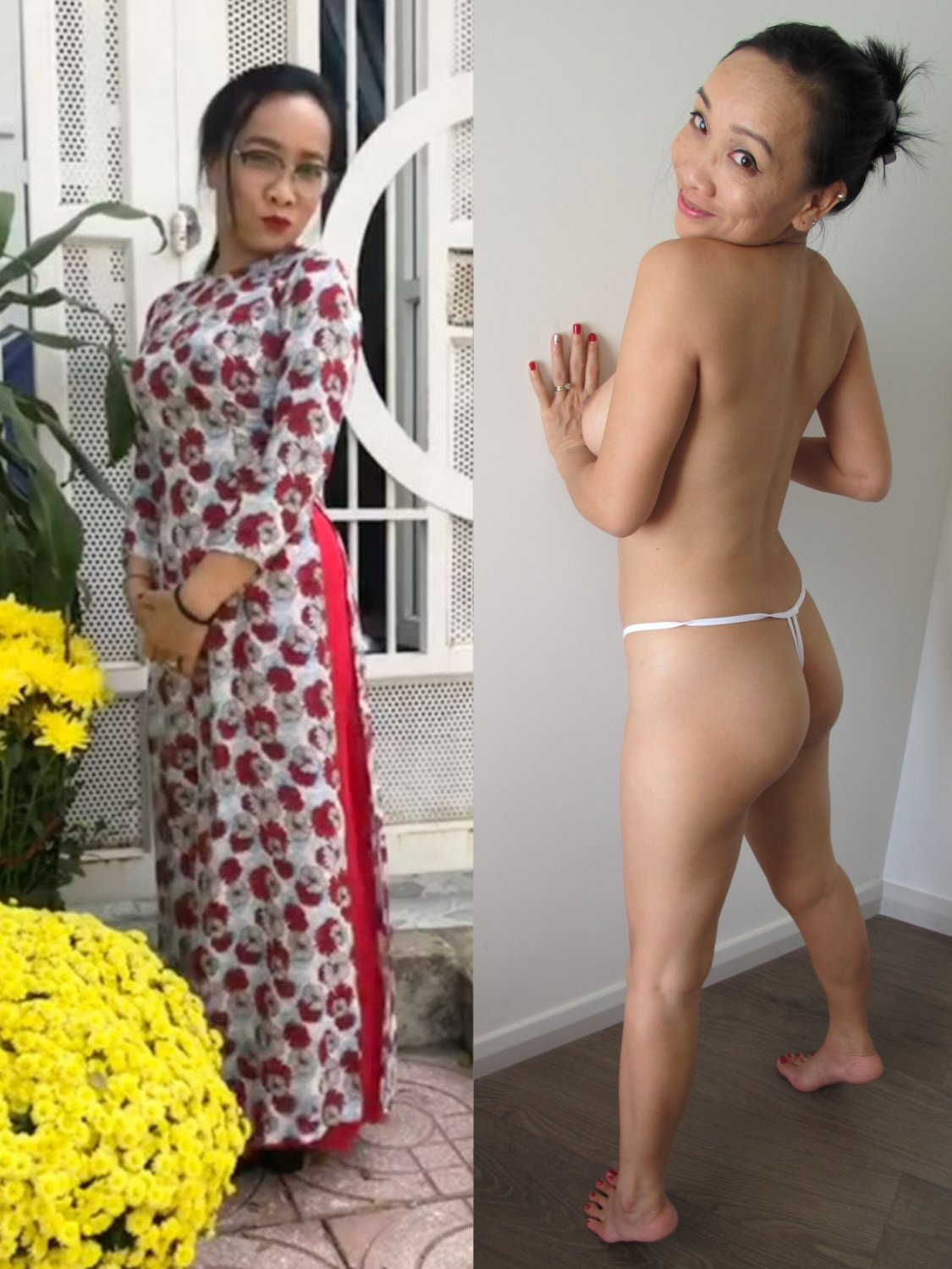 vestita-svestita on-off Milf asiatica 35