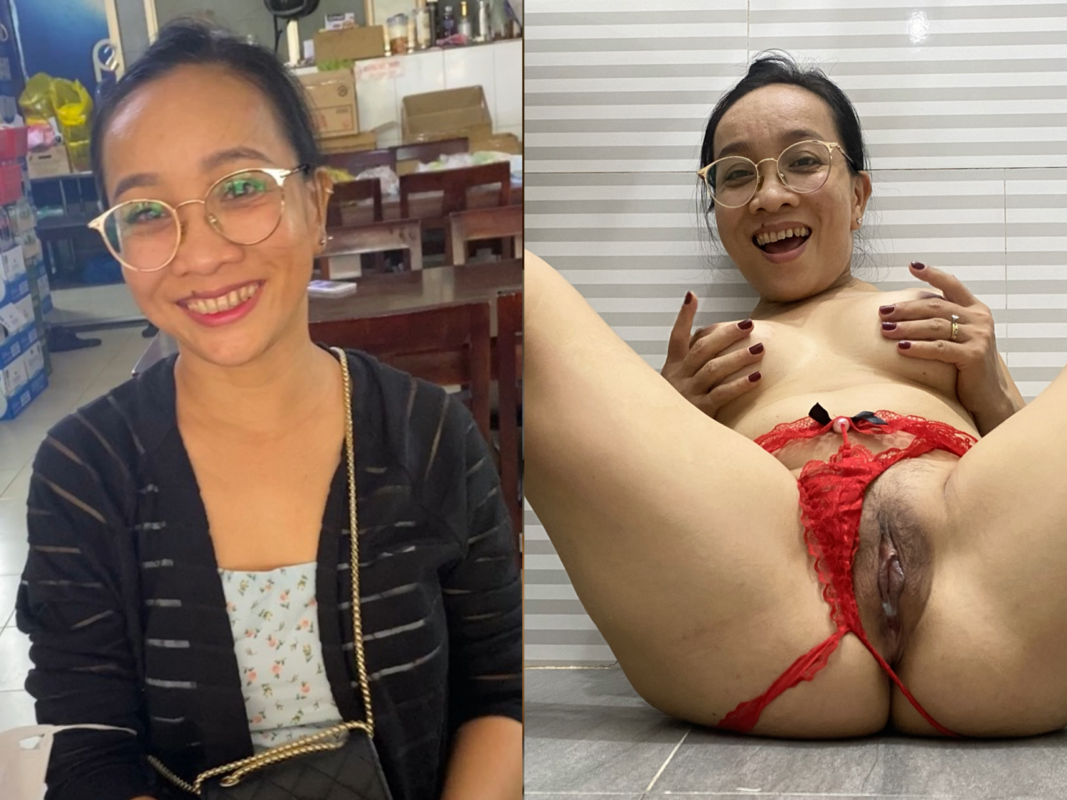 vestita-svestita on-off Milf asiatica 51