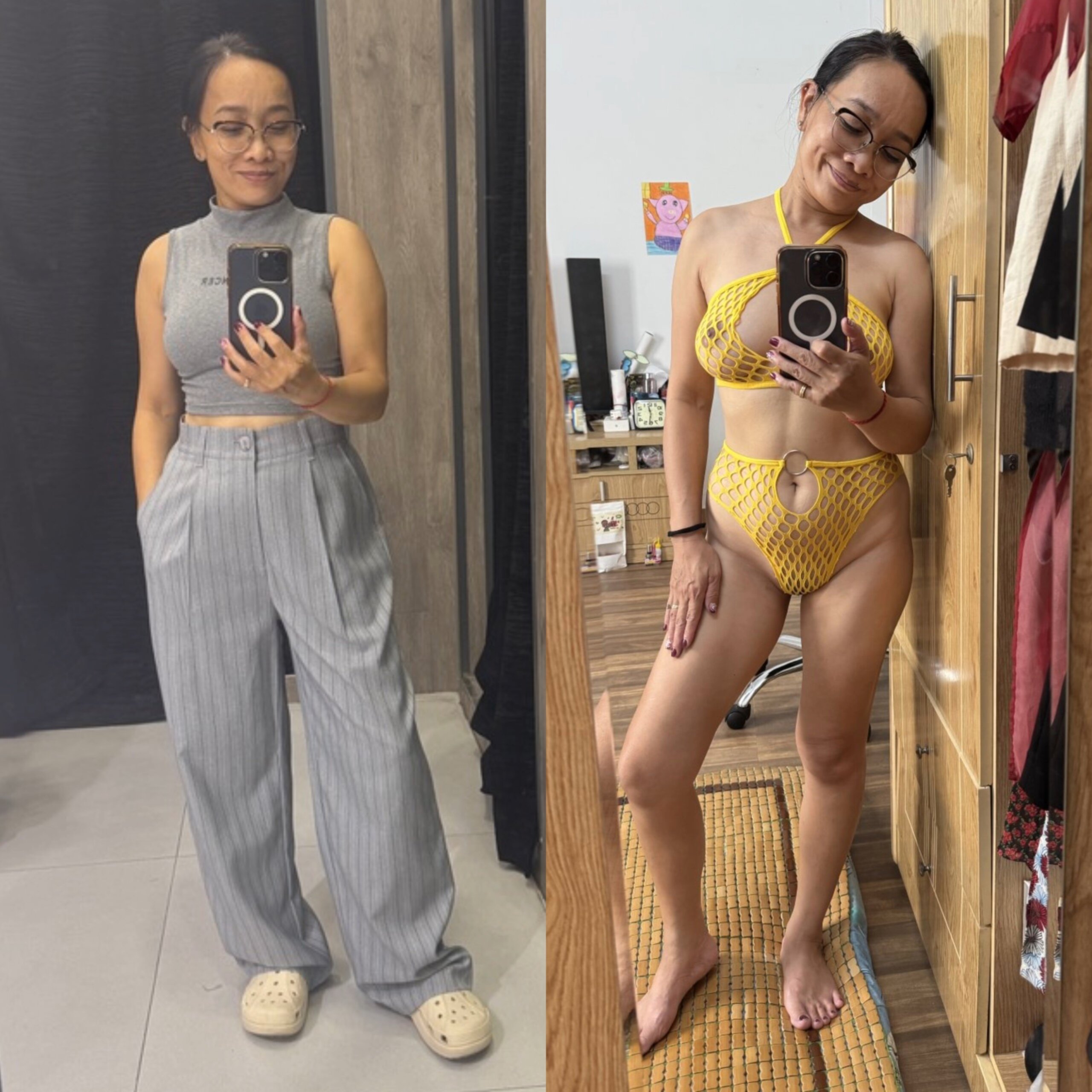 vestita-svestita on-off Milf asiatica 60