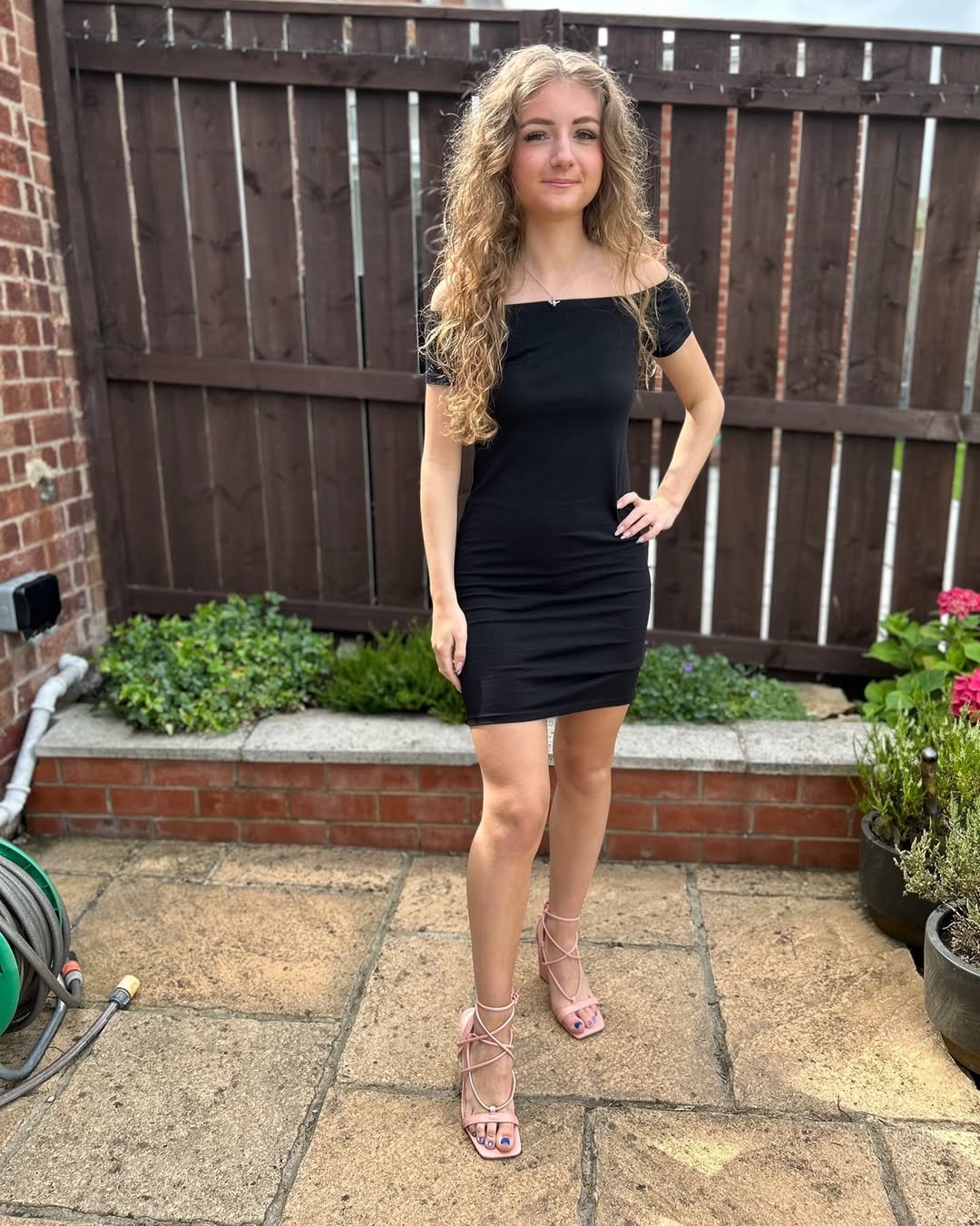 Hot Girl Abbie Strutting In Pink High Heels 8