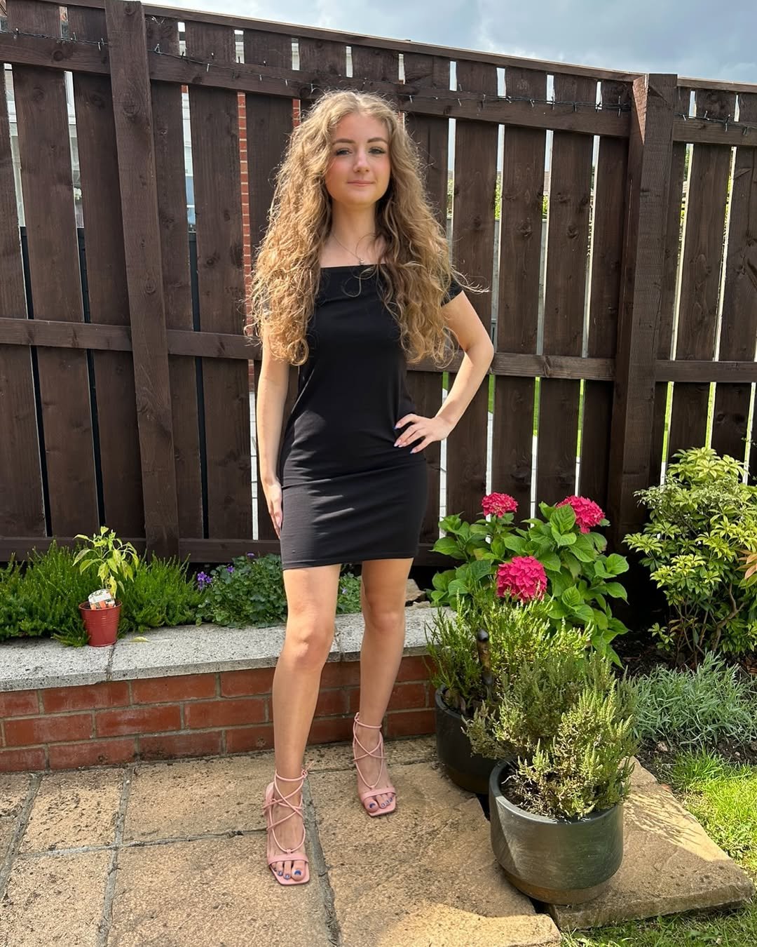 Hot Girl Abbie Strutting In Pink High Heels 19