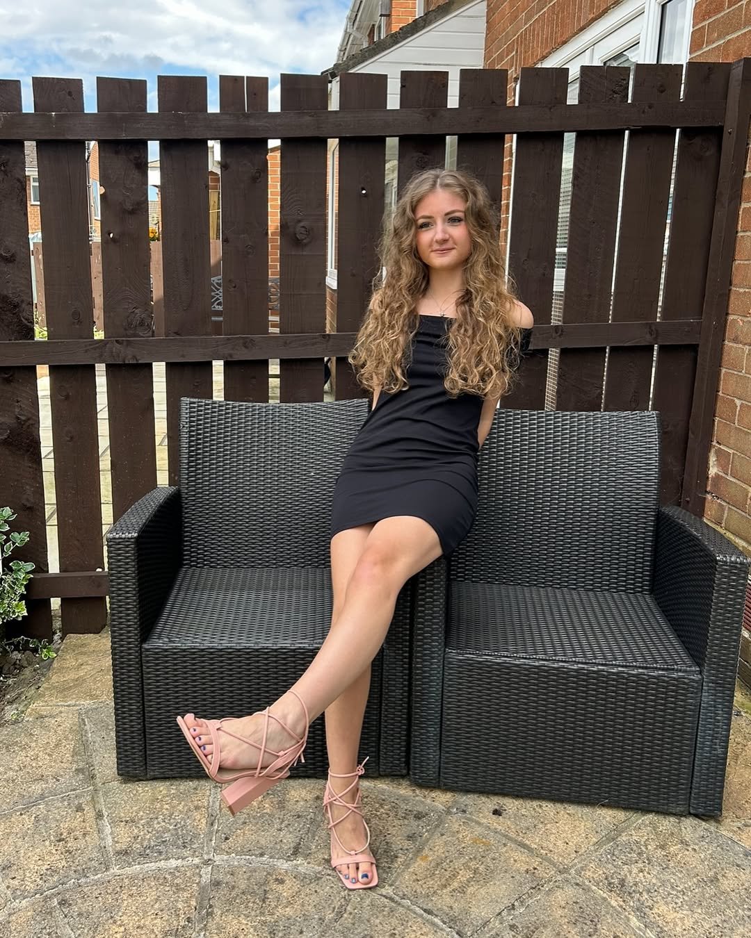 Hot Girl Abbie Strutting In Pink High Heels 20