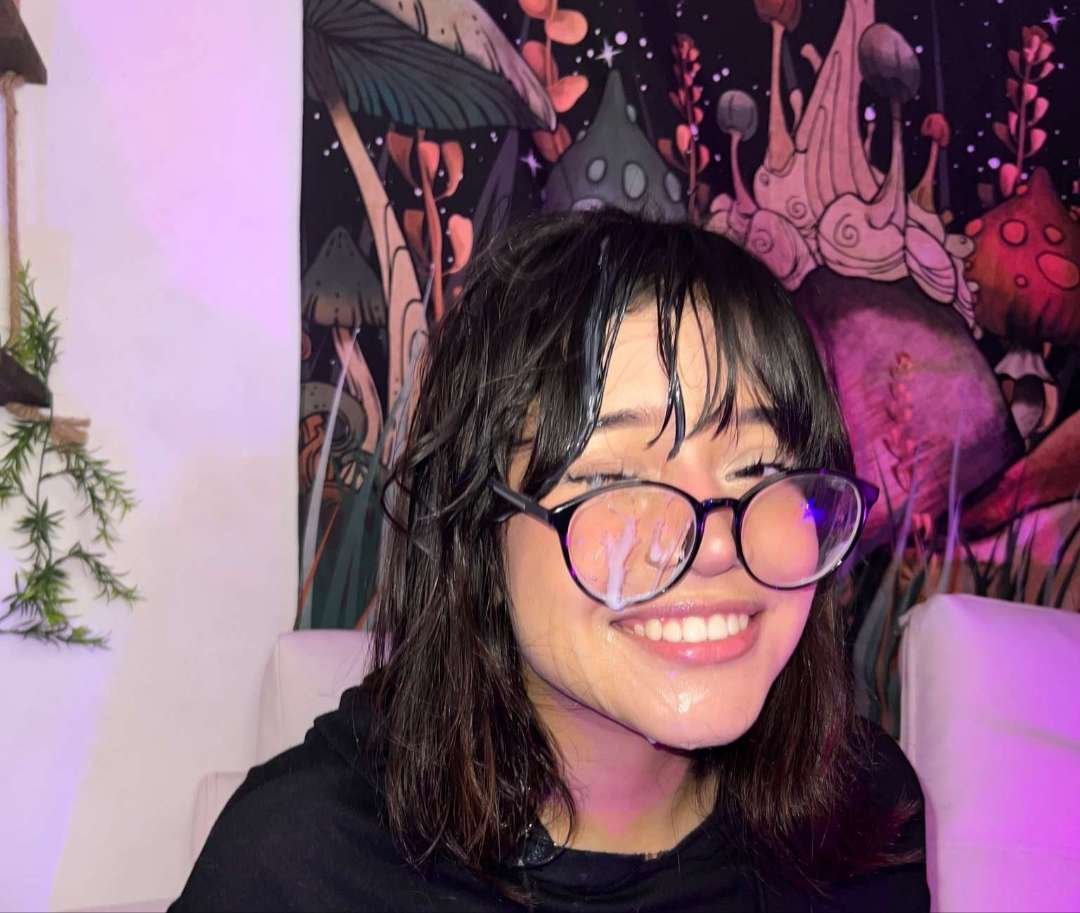Who Is She? Slutty Girl With Glasses And Facial 1