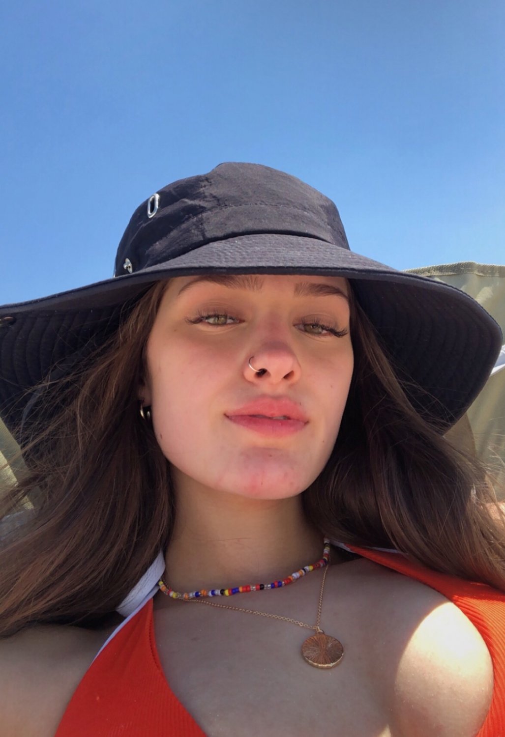Brown-Haired Hourglass Babe Showing Off In Bikini For BBC 15