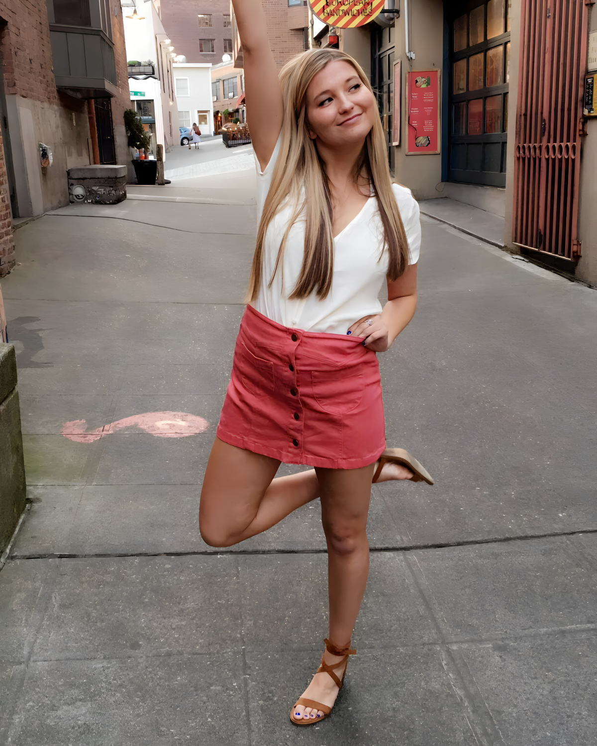 HONEY 18yo Blondes Playgirl LIEBT es, Fremde in der Stadt zu blinken 20