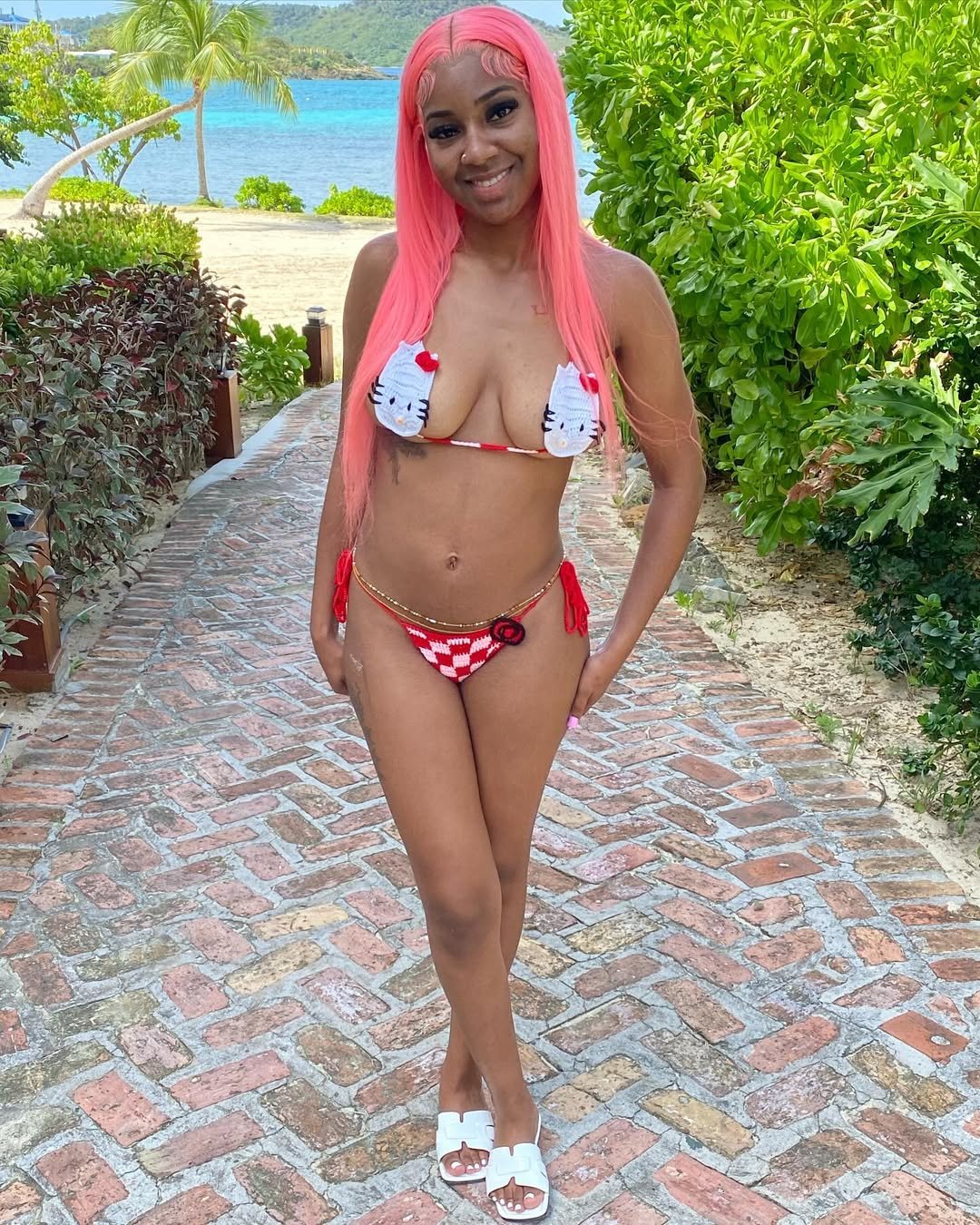 Thots de cheveux roses 48