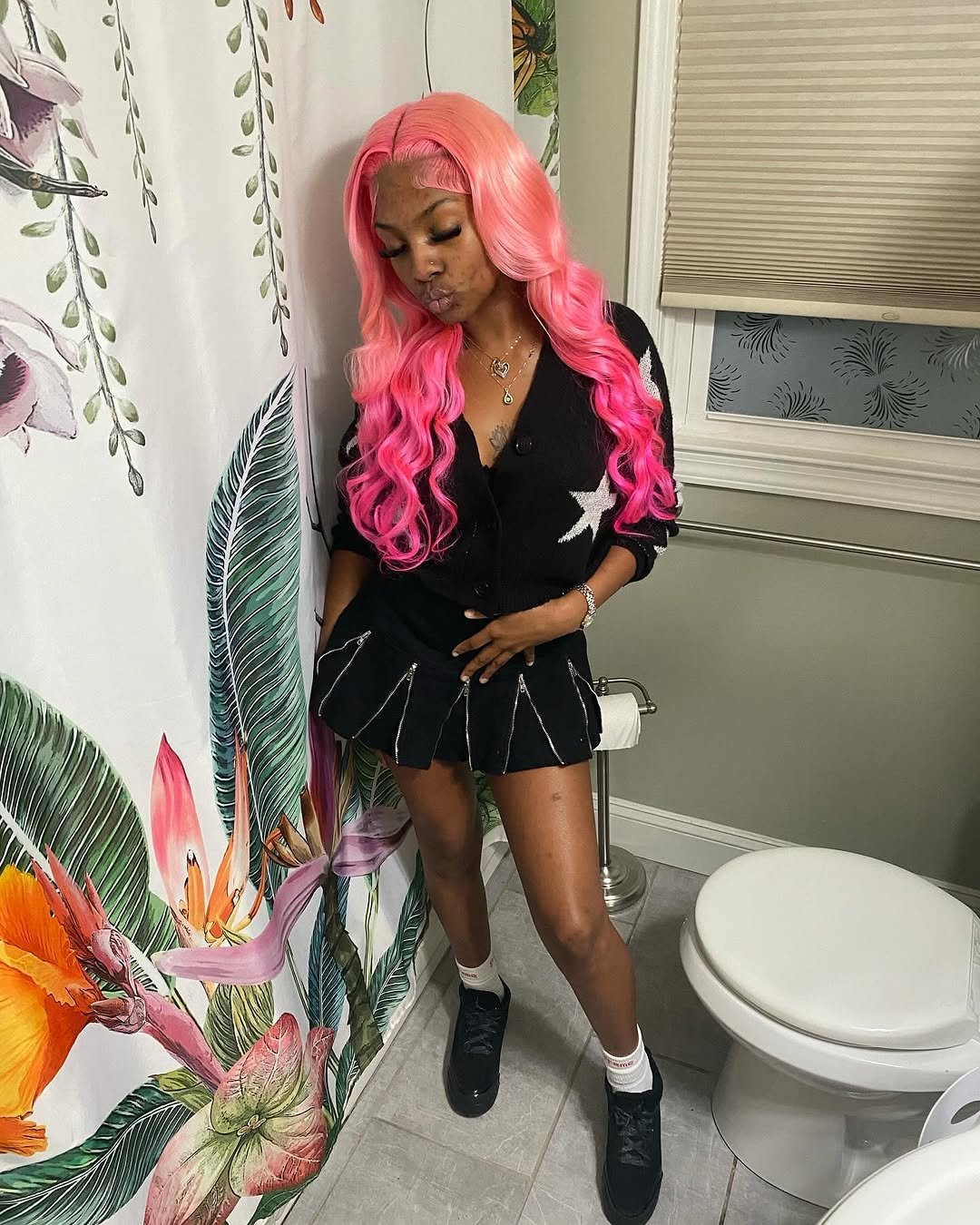 Thots de cheveux roses 84