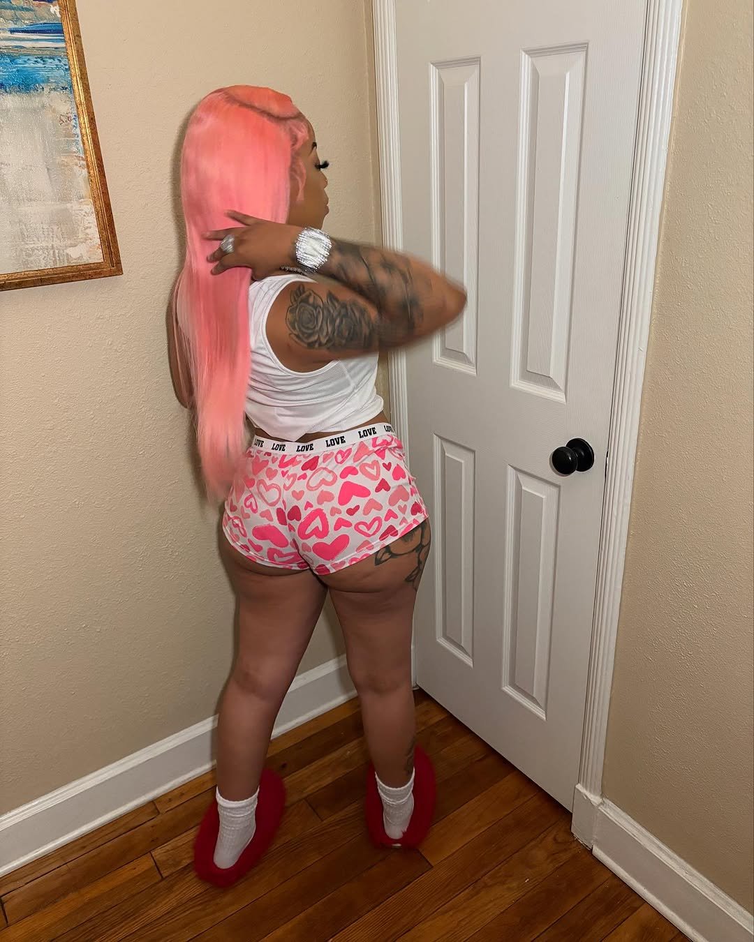 Thots de cheveux roses 98