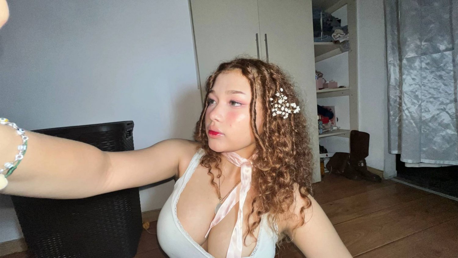 Curly-Haired Redhead Riding Cock Like She Owns It 4