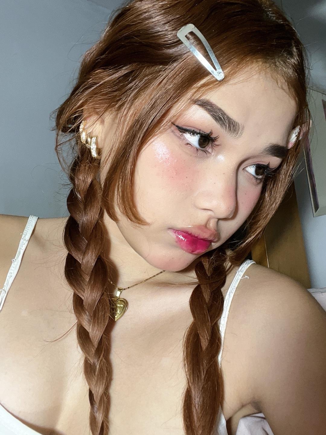 Cute Asian Redhead Snaps Her Tight Little Body For You 1