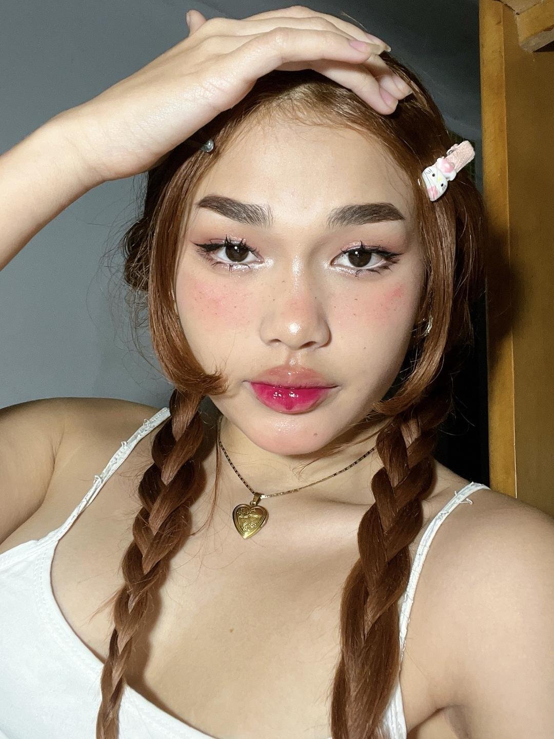 Cute Asian Redhead Snaps Her Tight Little Body For You 21