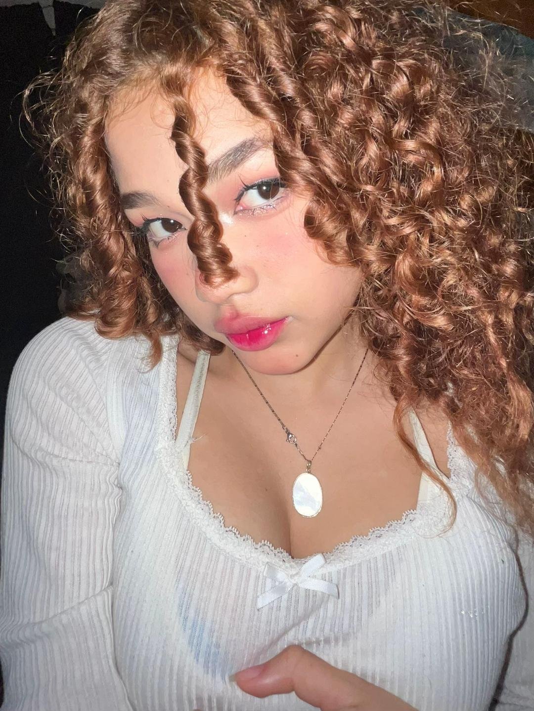 Naughty Asian Redhead Showing Off That Tight Curly Hair and Body 3